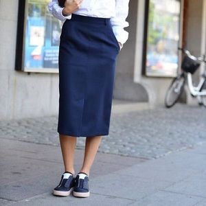 Talbots Navy Pencil Skirt
