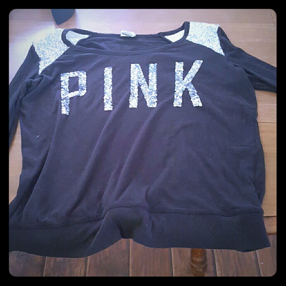 Pink sequined long sleeve
