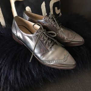Louise et Cie Metallic Oxfords