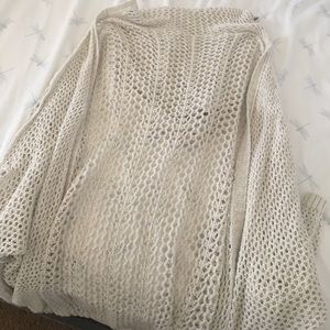cream knit shawl