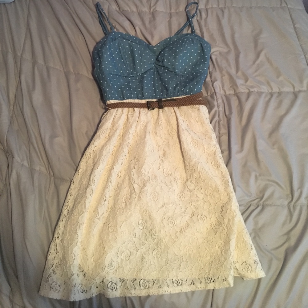 Lace bottom dress