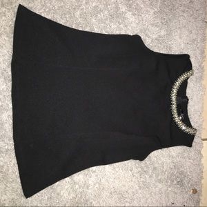 Large Soprano Black Tank with Beading
