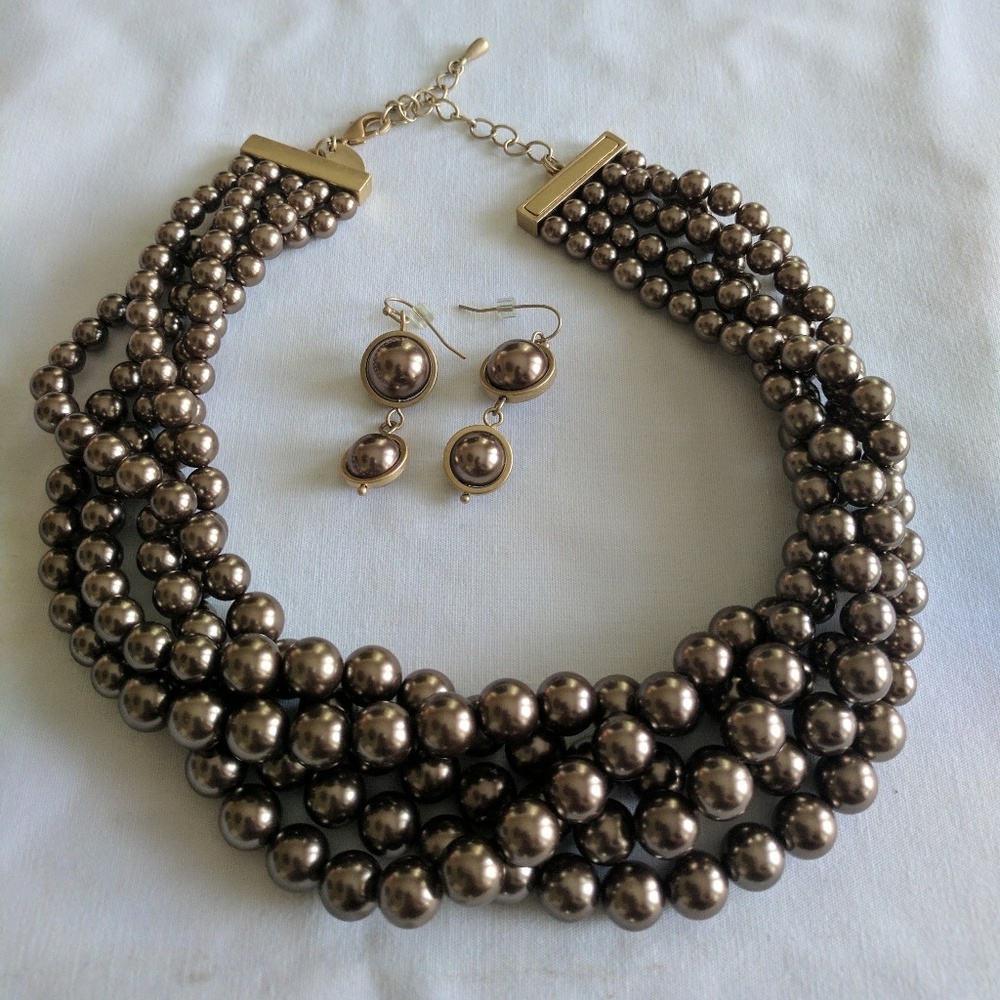 Classic Cocolate Pearl Set