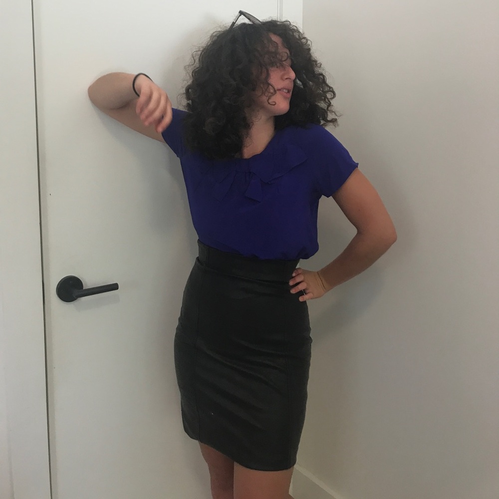 SILENCE + NOISE BLACK LEATHER SKIRT 🖤