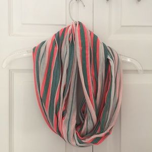Striped infinity scarf