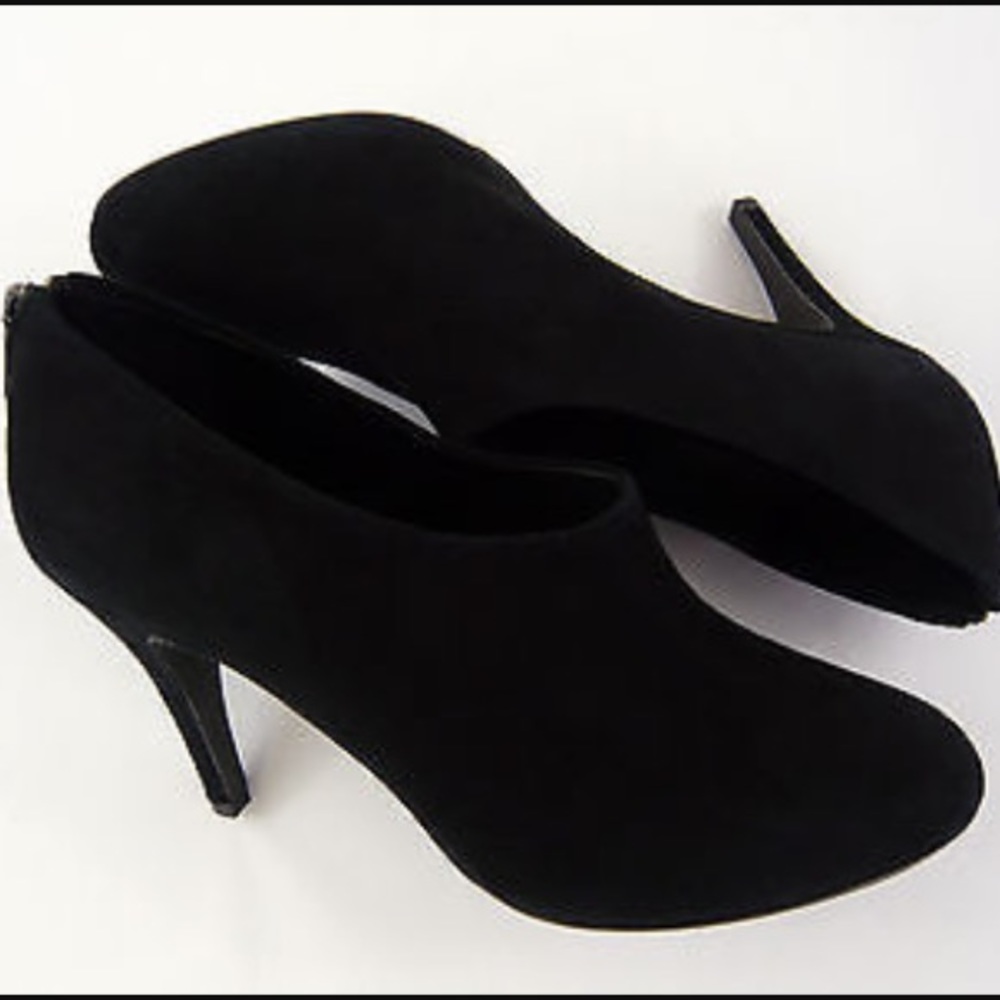 Black suede booties