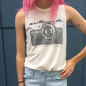 camera muscle tee