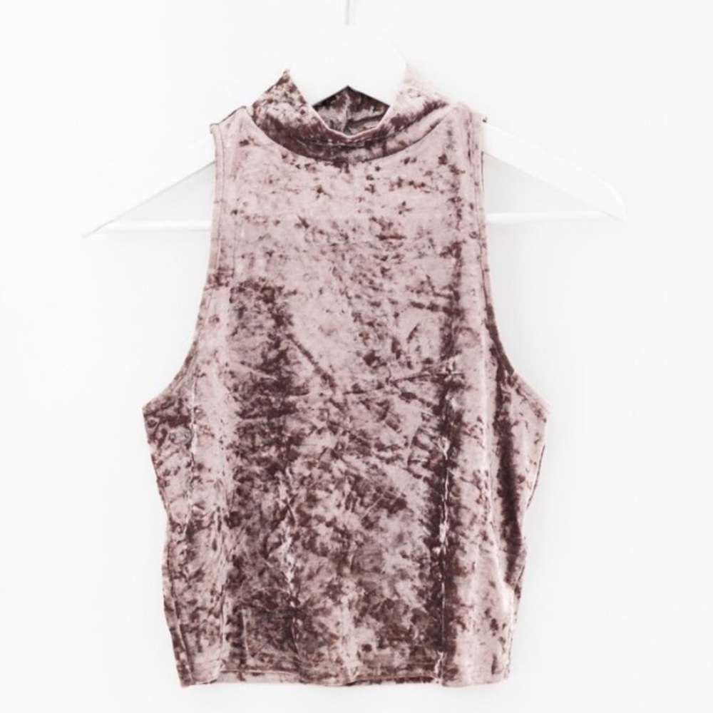 Vintage velvet crop top
