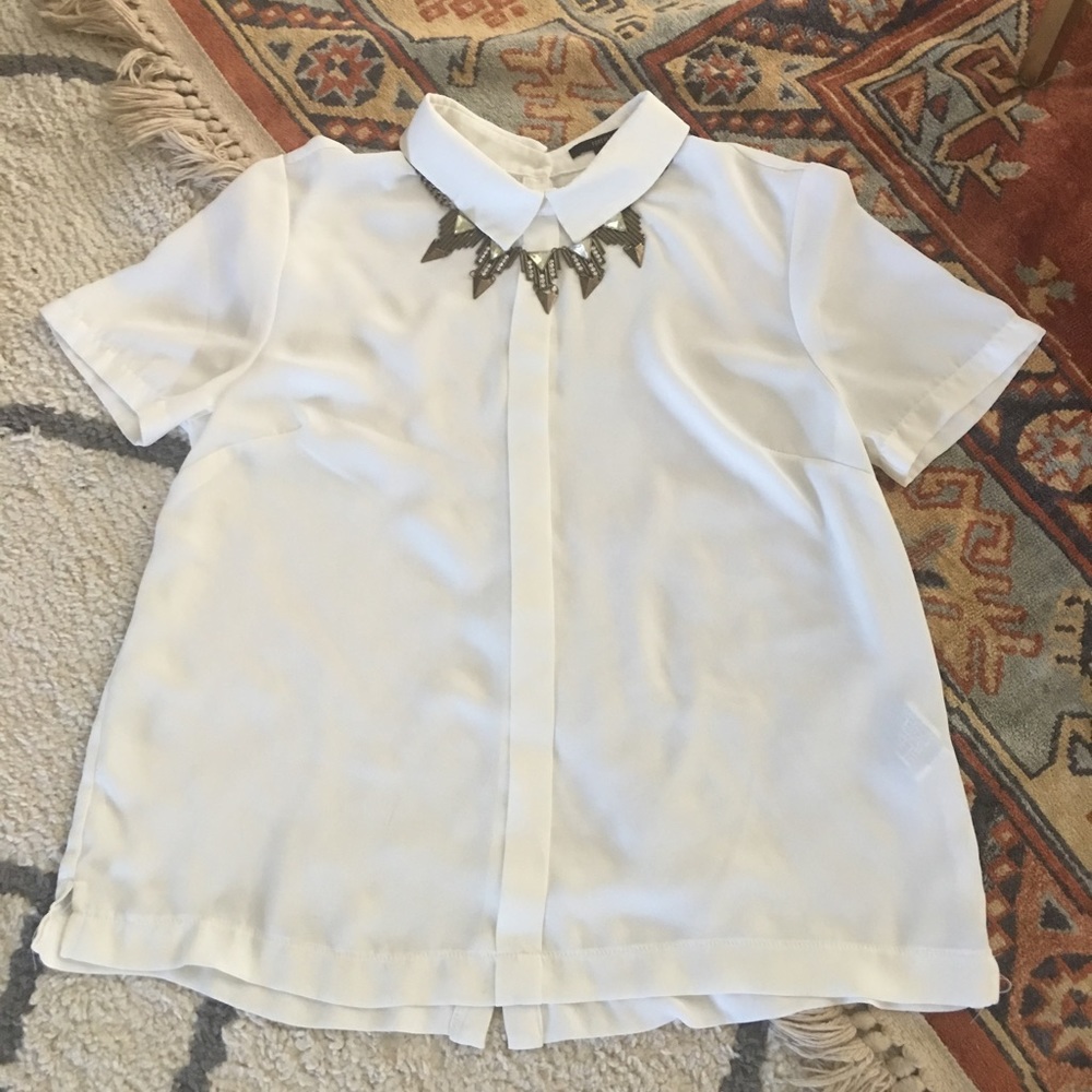 Forever 21 ivory blouse