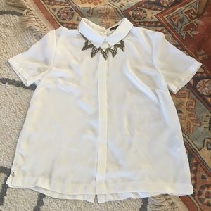 Forever 21 ivory blouse