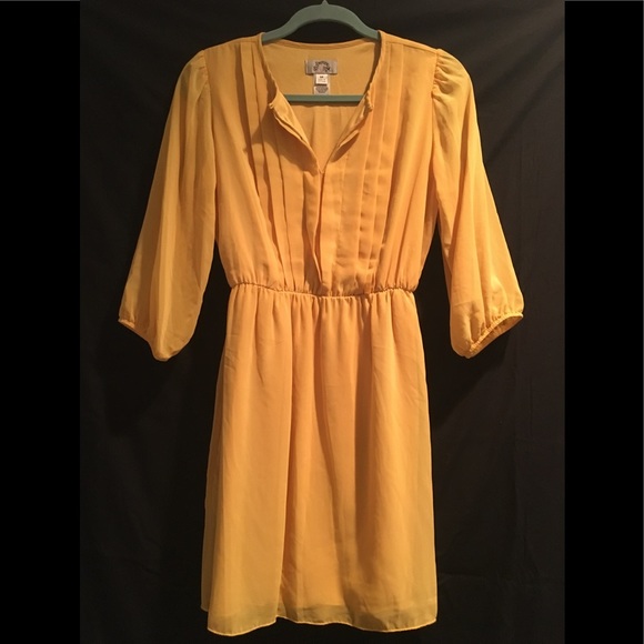 mustard yellow summer dress