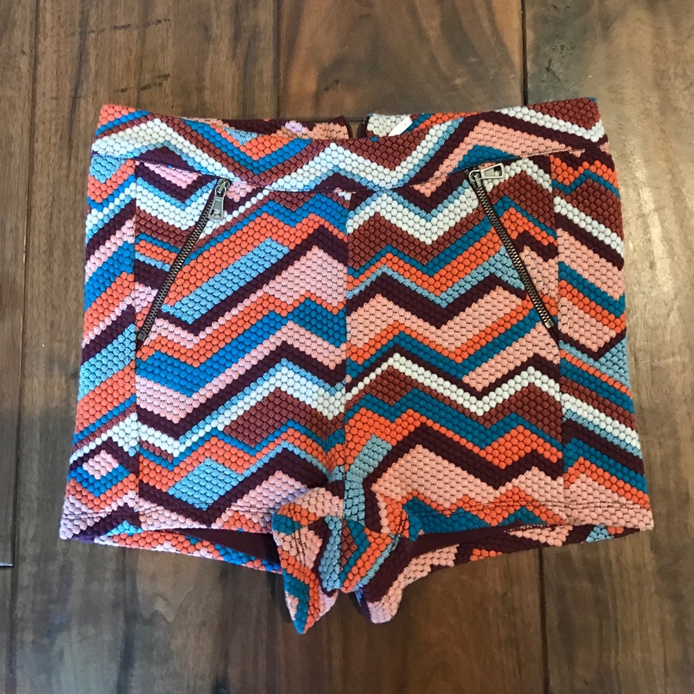 free people fitted patterned shorts size 4