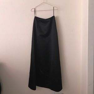 Long satin skirt