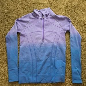 purple and blue ivivva half zip jacket