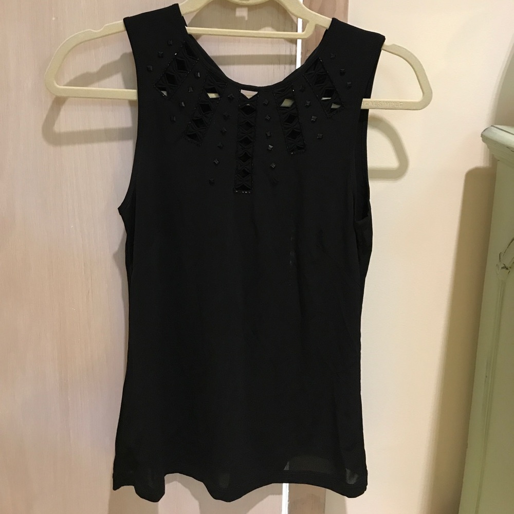 Bcbg tank with cutouts XS