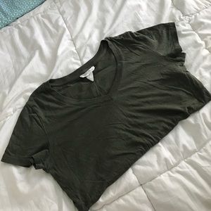 Army green v neck