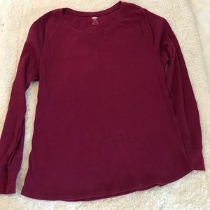 EUC Old Navy Thermal Shirt XL Wine Color