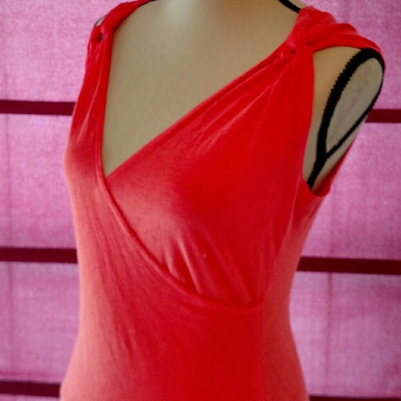 Sophie Max Crisscross Cotton Orange Tank Top Sz S - Picture 5 of 8