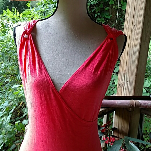 Sophie Max Crisscross Cotton Orange Tank Top Sz S - Picture 7 of 8