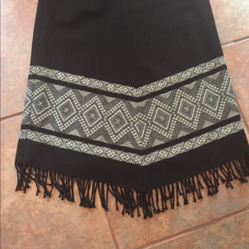 Chocolate Brown Fringe Skirt