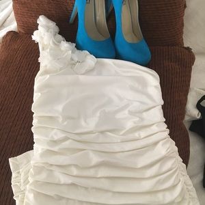 White sexy floral dress