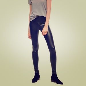 Aritzia Black Faux Leather Leggings (Size M 4-6)
