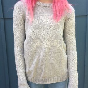 grey winter snowflake sweater