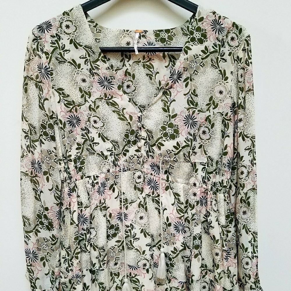 Free People floral print blouse