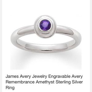 Janes Avery Birthstone Ring, Amethyst and silver