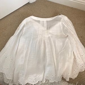 Zara white quarter length flowy top