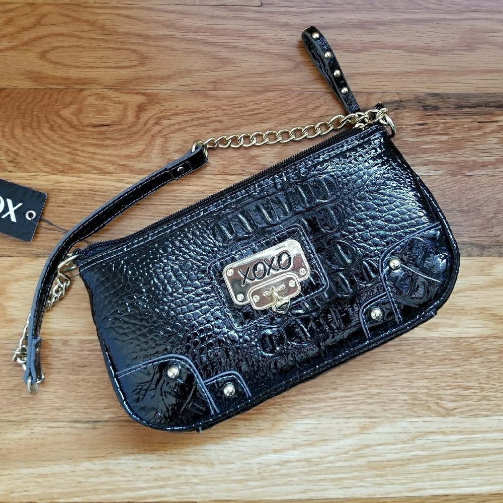 NWT XOXO Black Clutch Purse