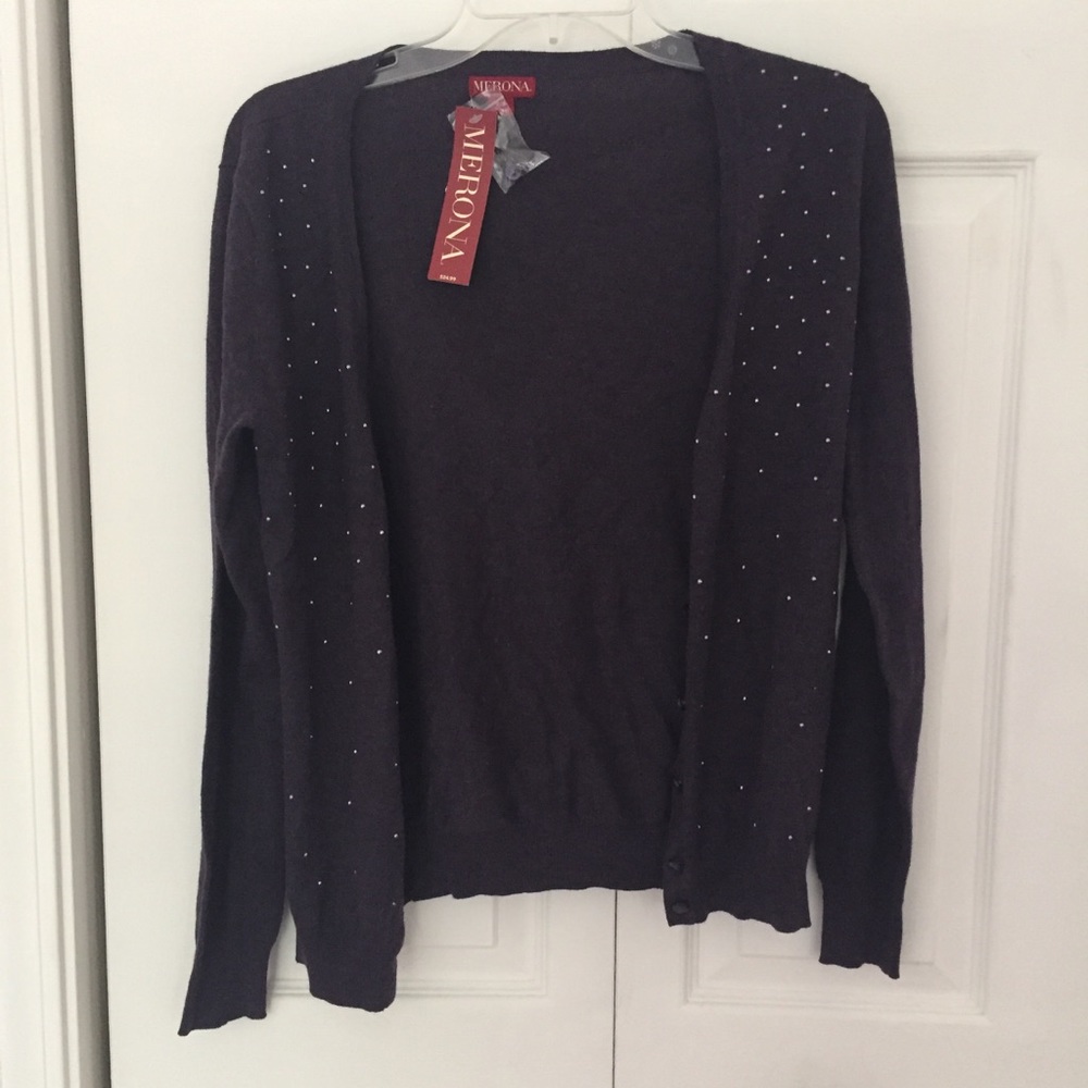 Purple cardigan