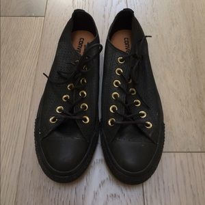 Black Leather Converse