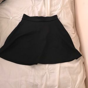 Black A-line skirt