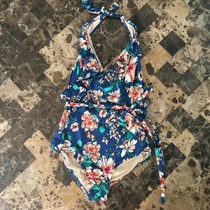 ModCloth Exclusive one piece swimsuit halter style