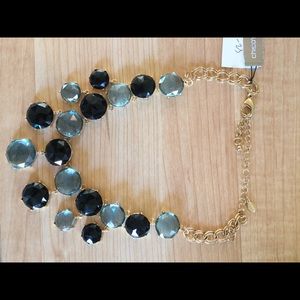 Chico Navy & Blue Gold Statement Bubble Necklace
