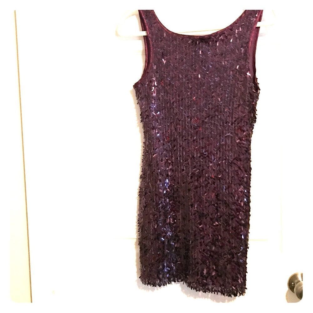 Purple sequins dress
