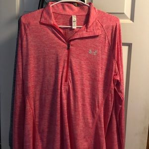 Pink under armour pullover.