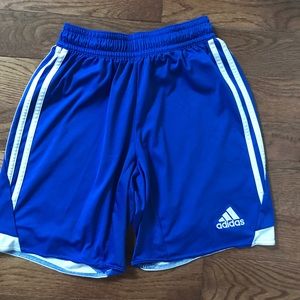 Electric blue soccer shorts