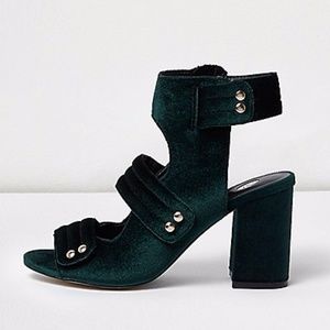 River Island "Khaki Strappy Shoe Boots"