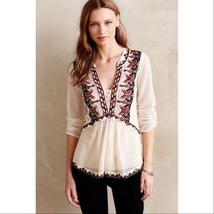 Mirrored peasant top from anthropologie size XXSP