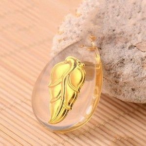 Lucky Charm 24k Gold Leaf Pendant NWT