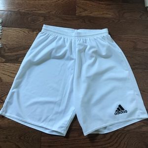 White soccer shorts