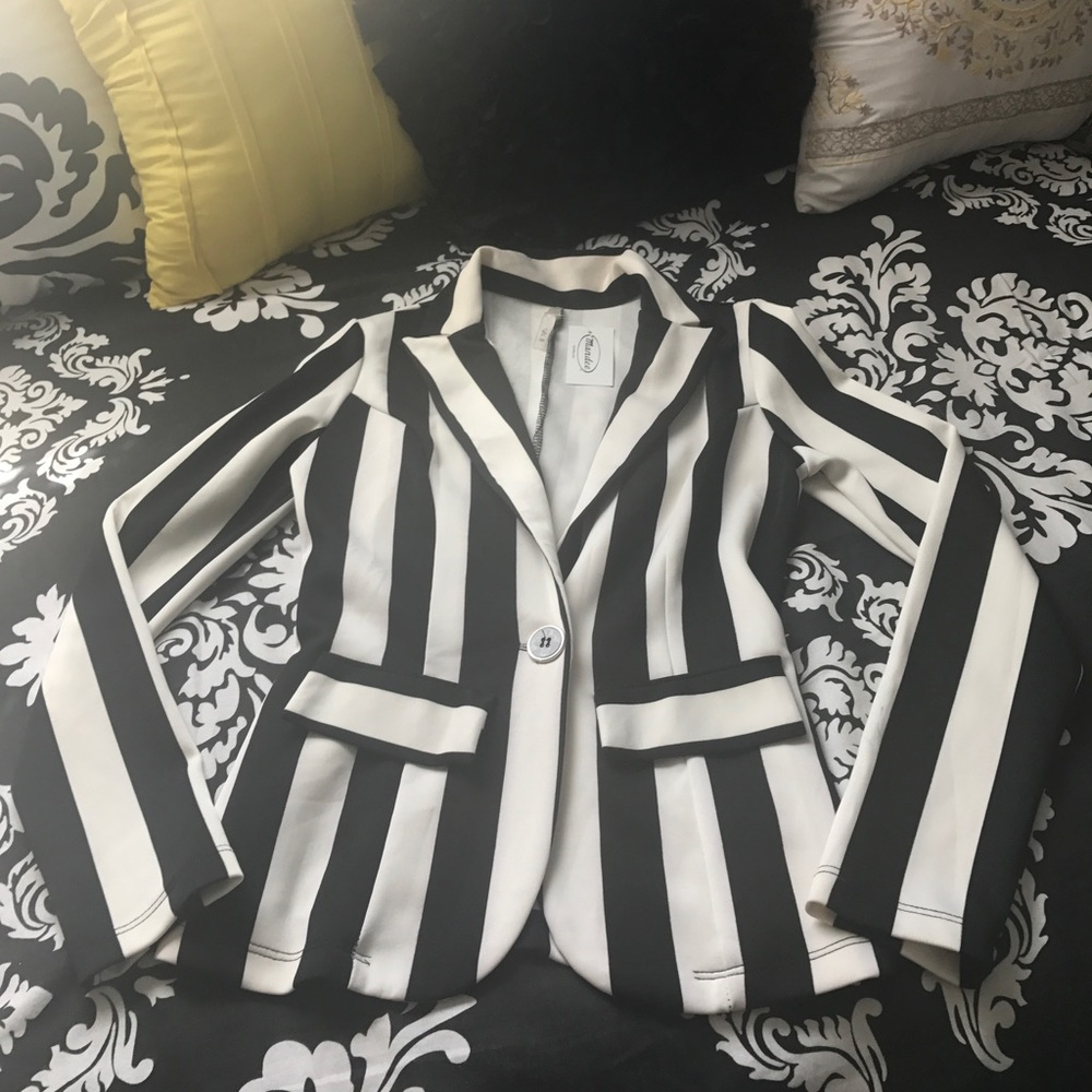 Black and White Blazer