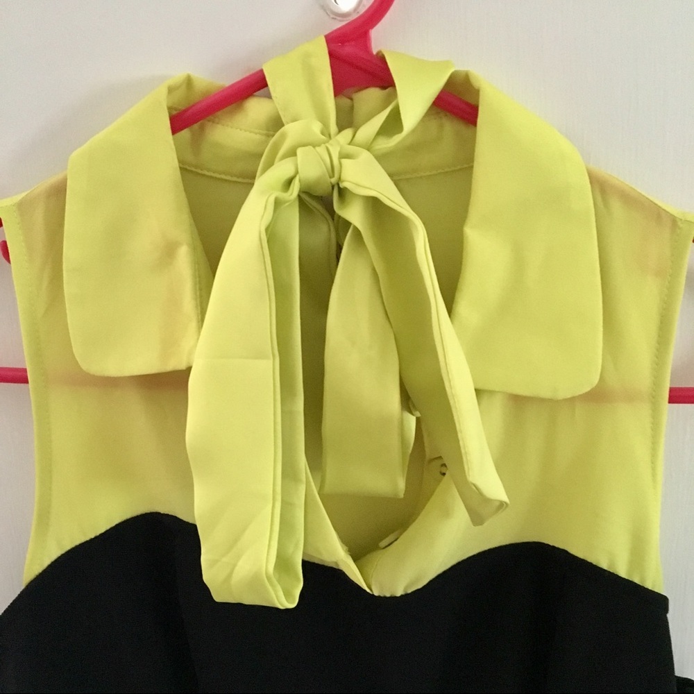 Black & Lime Green Dress
