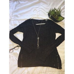 NWOT American Eagle Sweater with Zipper Details