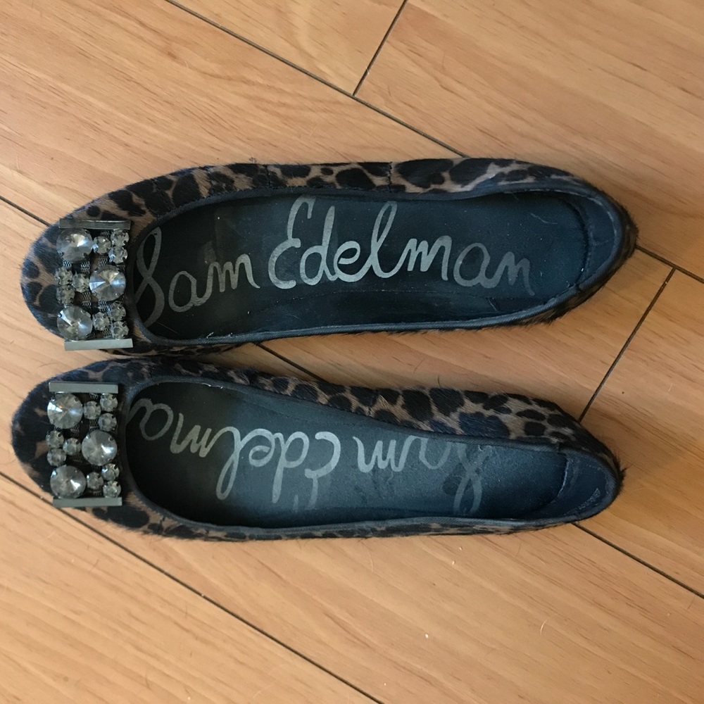 Sam Edelman pony hair flat with diamonds
