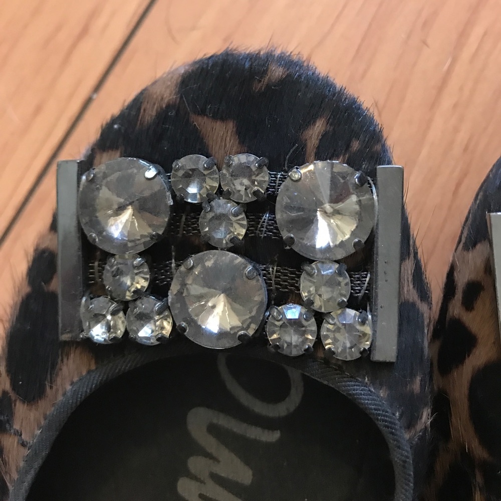 Sam Edelman pony hair flat with diamonds - Picture 2 of 3