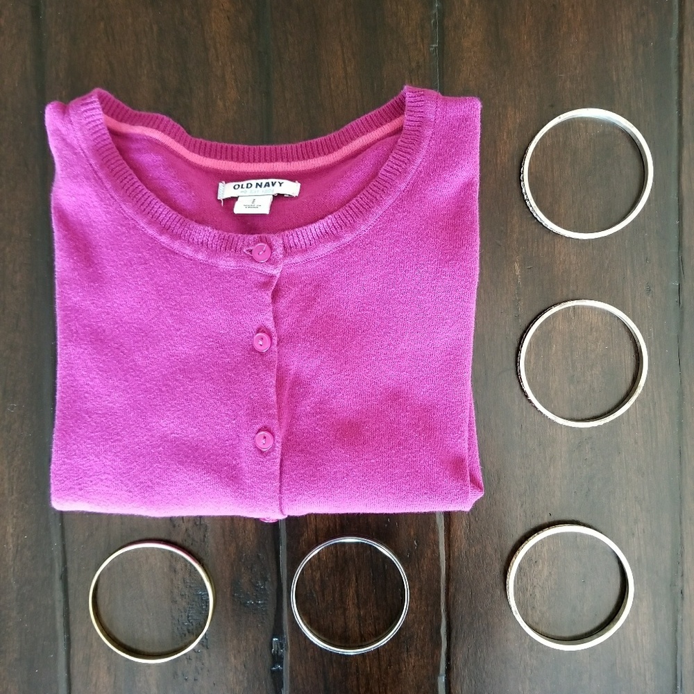 Old Navy Pink Cropped Cardigan