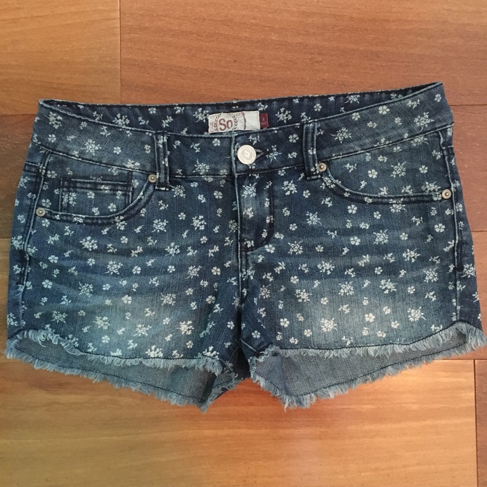 👖 SO ROSE PATTERNED JEAN SHORTS 👖